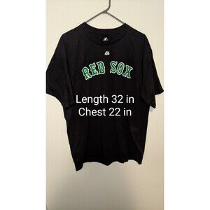 Boston Red Sox Shirt Men's Large Carl Crawford Majestic MLB Baseball Black New